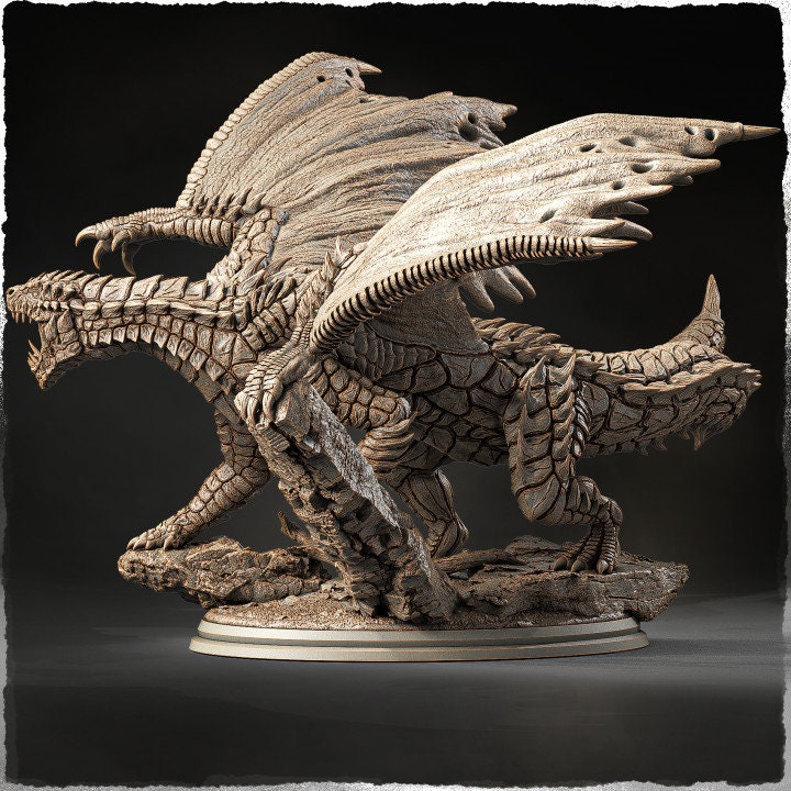 North American Dragon (4 sizes) D&D  Miniature |  220mm Long,  235mm Wing Span | Resin Dragon Statue | Figurine | Dungeons and Dragons 5e - Only-Games