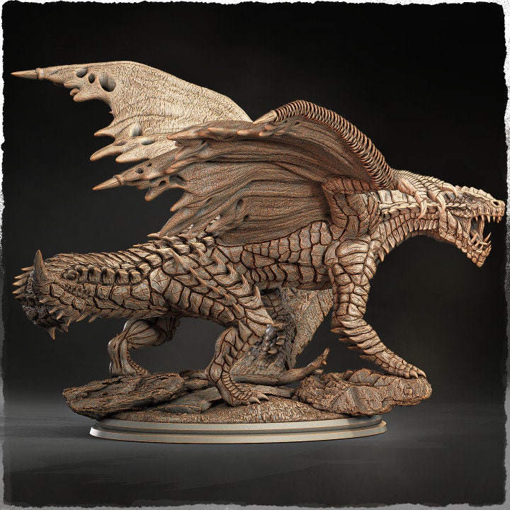 North American Dragon (4 sizes) D&D  Miniature |  220mm Long,  235mm Wing Span | Resin Dragon Statue | Figurine | Dungeons and Dragons 5e - Only-Games