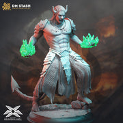 Male Tiefling Sorcerer Warlock PC / NPC  Miniature | 28mm, 32mm,54mm,75mm, 100mm Scales | Dungeons and Dragons  5E | DM Stash - Only-Games