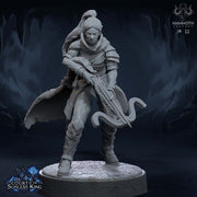 Female Elf Gloom Stalker Ranger Assassin Rogue Unpainted | 28mm,32mm,54mm,75mm,100mm Scale | Resin Dungeons and Dragons | Mammoth Factory - Only-Games
