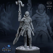 Female Elf Gloom Stalker Ranger Crossbow Expert  Unpainted | 28mm,32mm,54mm,75mm,100mm Scale |Resin Dungeons & Dragons |Mammoth Factory - Only-Games