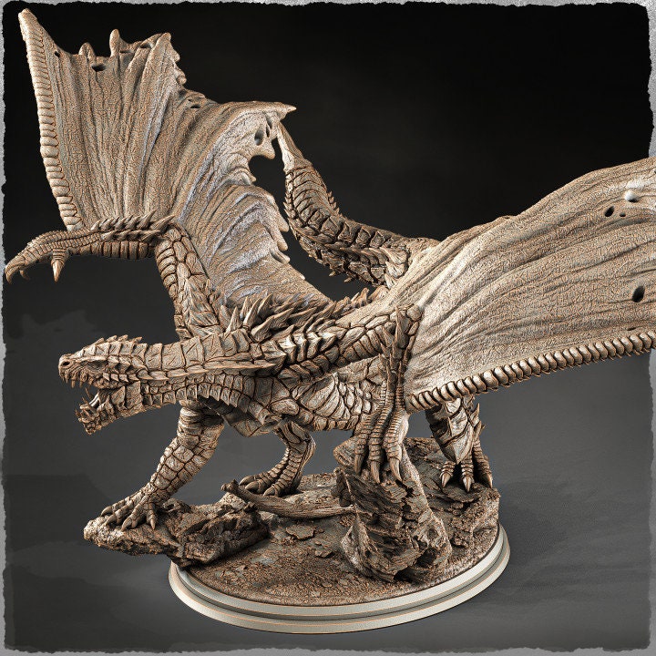 North American Dragon (4 sizes) D&D  Miniature |  220mm Long,  235mm Wing Span | Resin Dragon Statue | Figurine | Dungeons and Dragons 5e - Only-Games
