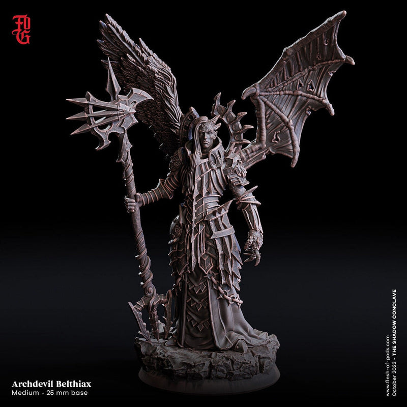 Devil, Fallen Angel, Demon | 28mm, 32mm,54mm, 75mm,100mm Scale Resin Miniature | Dungeons and Dragons D&D 5e Pathfinder | Flesh of Gods - Only-Games