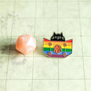 Rainbow Pride Dungeon Meowster Cat Pin