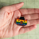 Rainbow Pride Dungeon Meowster Cat Pin