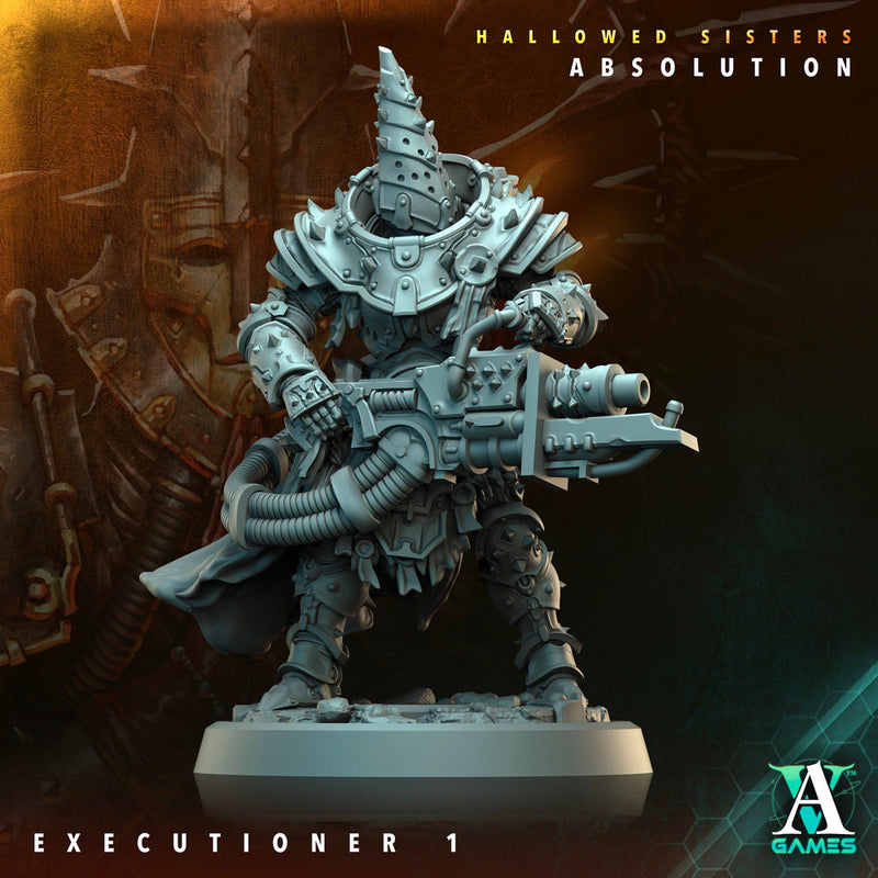 Sci-Fi Miniature Crownthorn Hallowed Sisters Absolution | 28mm,32mm, 54mm, 75mm,100mm Scales | Resin Mini | Archvillain Games - Only-Games