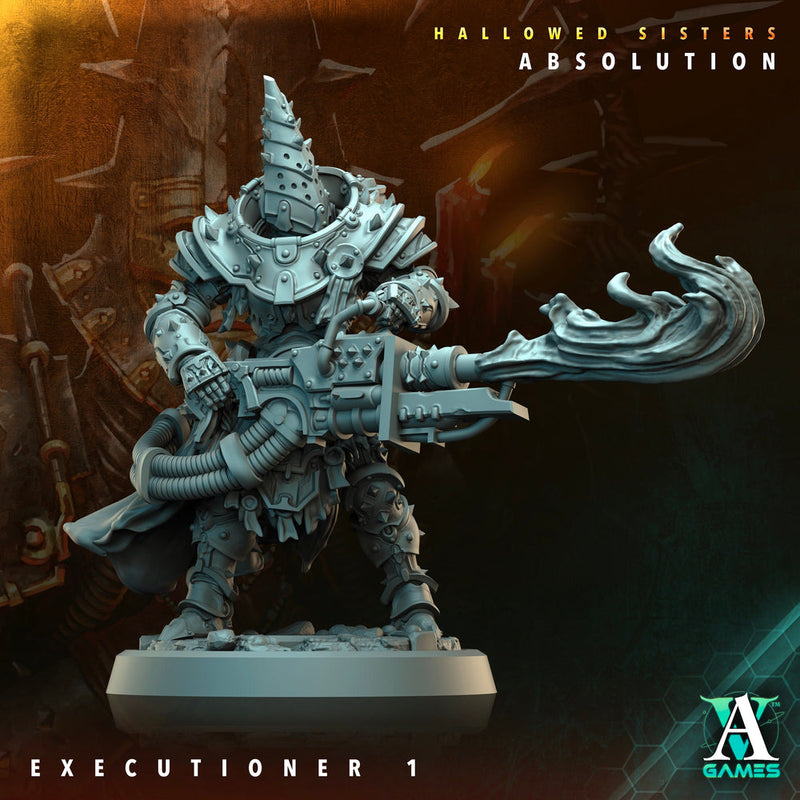 Sci-Fi Miniature Crownthorn Hallowed Sisters Absolution | 28mm,32mm, 54mm, 75mm,100mm Scales | Resin Mini | Archvillain Games - Only-Games
