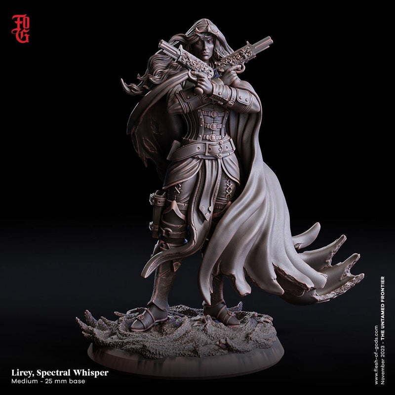 Human Gunslinger Fighter Rogue PC NPC | 28mm, 32mm,54mm,75mm,100mm Scales | Player Character D&D5e Pathfinder Figurine |Flesh of Gods - Only-Games