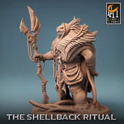 Tortle Druid Cleric Monk PC NPC | 28mm, 32mm,54mm,75mm, 100mm Scales | Player Character Mini -D&D 5e Pathfinder Figurine | Lord of the Print - Only-Games