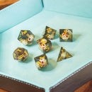 Skull Black Resin Sharp Edge Dice