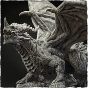 Chromatic Blue Dragon (4 sizes) D&D Miniature | 250mm Long, 225mm Wing Span | Resin Dragon Statue | Figurine - Only-Games