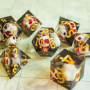 Skull Black Resin Sharp Edge Dice