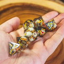 Skull Black Resin Sharp Edge Dice