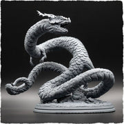 Asian Dragon Wingless (4 sizes) D&D  Miniature | 110mm High | Resin Dragon Statue | Figurine | Dungeons and Dragons 5e - Only-Games