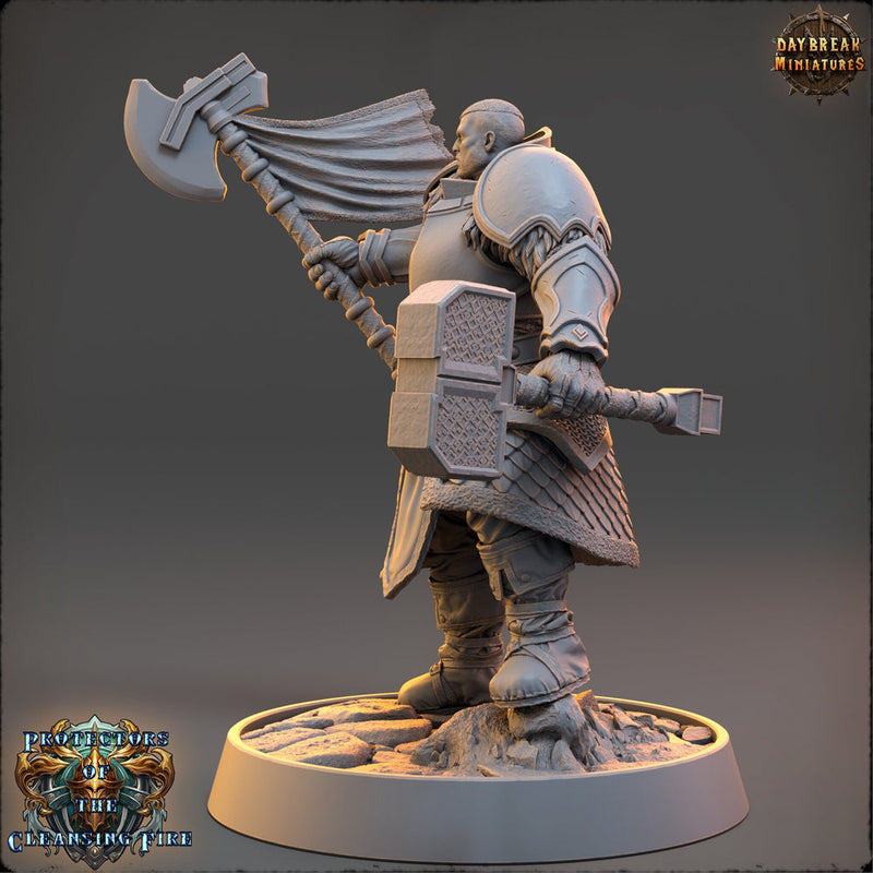Oath of Devotion Paladin, Cleric PC Unpainted  | 28mm,32mm,54mm,75mm,100mm Scales | Dungeons and Dragons | Pathfinder | Daybreak Miniatures - Only-Games