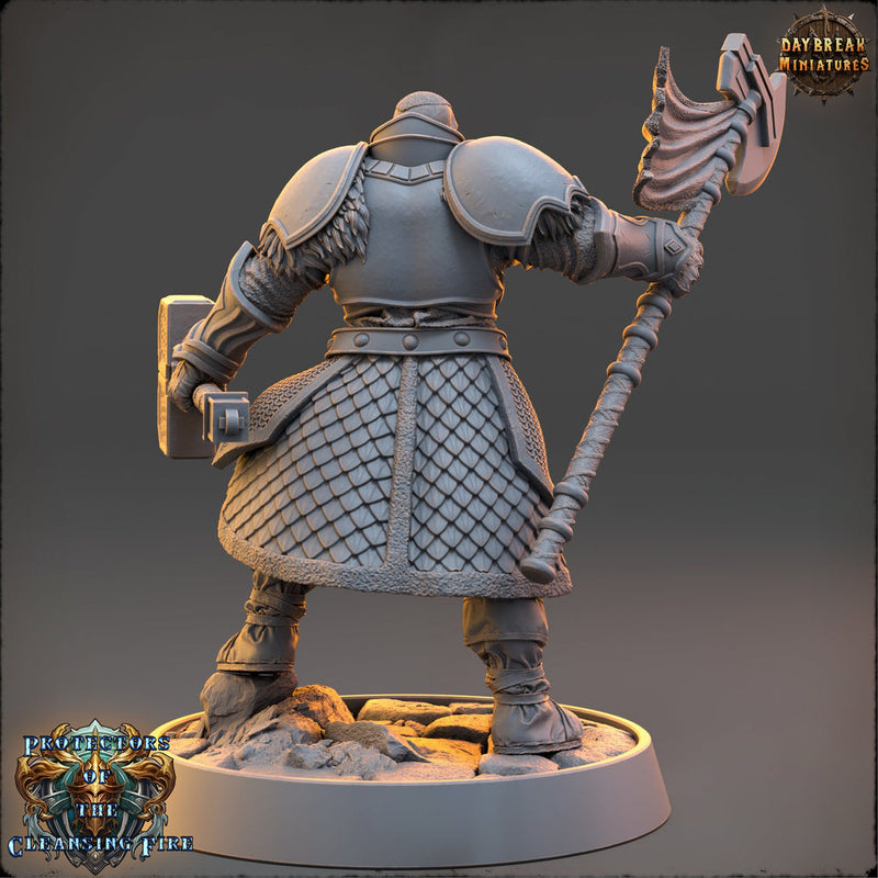 Oath of Devotion Paladin, Cleric PC Unpainted  | 28mm,32mm,54mm,75mm,100mm Scales | Dungeons and Dragons | Pathfinder | Daybreak Miniatures - Only-Games