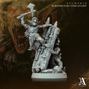 Goblin Pair with Tower Shield | Dungeons and Dragons | 28mm,32mm,54mm,75mm,100mm Scales | Pathfinder Mini for Painting | Archvillain Games - Only-Games
