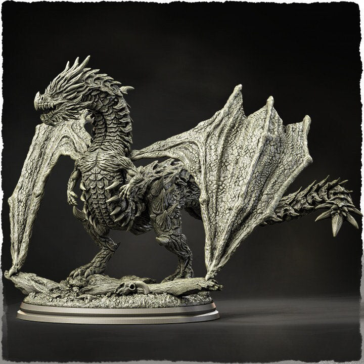 Chromatic Dragon (4 sizes) D&D Miniature |  250mm Long,  225mm Wing Span | Resin Dragon Statue | Figurine | Dungeons and Dragons 5e - Only-Games