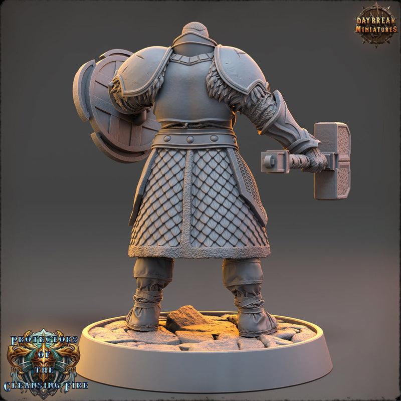 Life Domain Cleric, Paladin PC /NPC Unpainted | 28mm,32mm,54mm,75mm,100mm Scales | Dungeons and Dragons | Pathfinder | Daybreak Miniatures - Only-Games