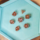 Amber Glitter Dice Set