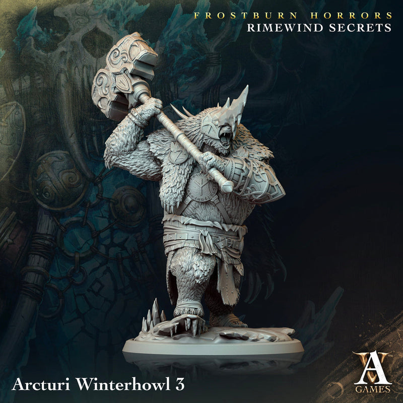 Frostburn Bear Vanguard | Archvillain Games | DnD RPG Role Playing Game | Pathfinder | Figure for Painting | Resin | Dungeons and Dragons | - Only-Games