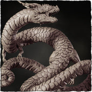 Asian Dragon Wingless (4 sizes) D&D  Miniature | 110mm High | Resin Dragon Statue | Figurine | Dungeons and Dragons 5e - Only-Games