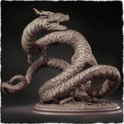 Asian Dragon Wingless (4 sizes) D&D  Miniature | 110mm High | Resin Dragon Statue | Figurine | Dungeons and Dragons 5e - Only-Games