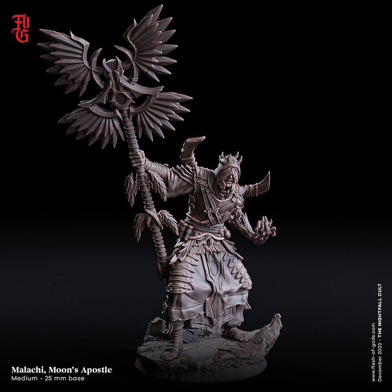 Warlock, Cleric, Wizard, Sorcerer  | 28mm, 32mm,54mm, 75mm,100mm Scale | Player Character Mini- D&D 5e Pathfinder Figurine | Flesh of Gods - Only-Games