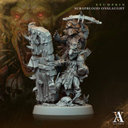 Goblin Pair with Tower Shield | Dungeons and Dragons | 28mm,32mm,54mm,75mm,100mm Scales | Pathfinder Mini for Painting | Archvillain Games - Only-Games