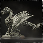Chromatic Dragon (4 sizes) D&D Miniature |  250mm Long,  225mm Wing Span | Resin Dragon Statue | Figurine | Dungeons and Dragons 5e - Only-Games