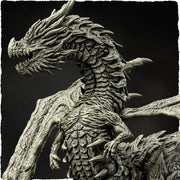 Chromatic Dragon (4 sizes) D&D Miniature |  250mm Long,  225mm Wing Span | Resin Dragon Statue | Figurine | Dungeons and Dragons 5e - Only-Games