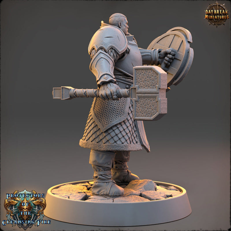 Life Domain Cleric, Paladin PC /NPC Unpainted | 28mm,32mm,54mm,75mm,100mm Scales | Dungeons and Dragons | Pathfinder | Daybreak Miniatures - Only-Games