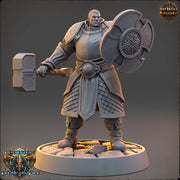 Life Domain Cleric, Paladin PC /NPC Unpainted | 28mm,32mm,54mm,75mm,100mm Scales | Dungeons and Dragons | Pathfinder | Daybreak Miniatures - Only-Games