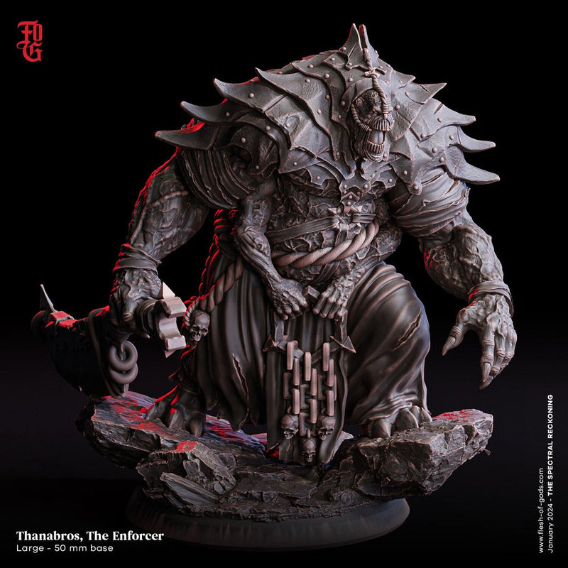 Enforcer Demon Fiend | 28mm,32mm,54mm,75mm,100mm Scale  - Boss Monster Mini - Minis - D&D 5e - Pathfinder Figurine | Flesh of Gods - Only-Games