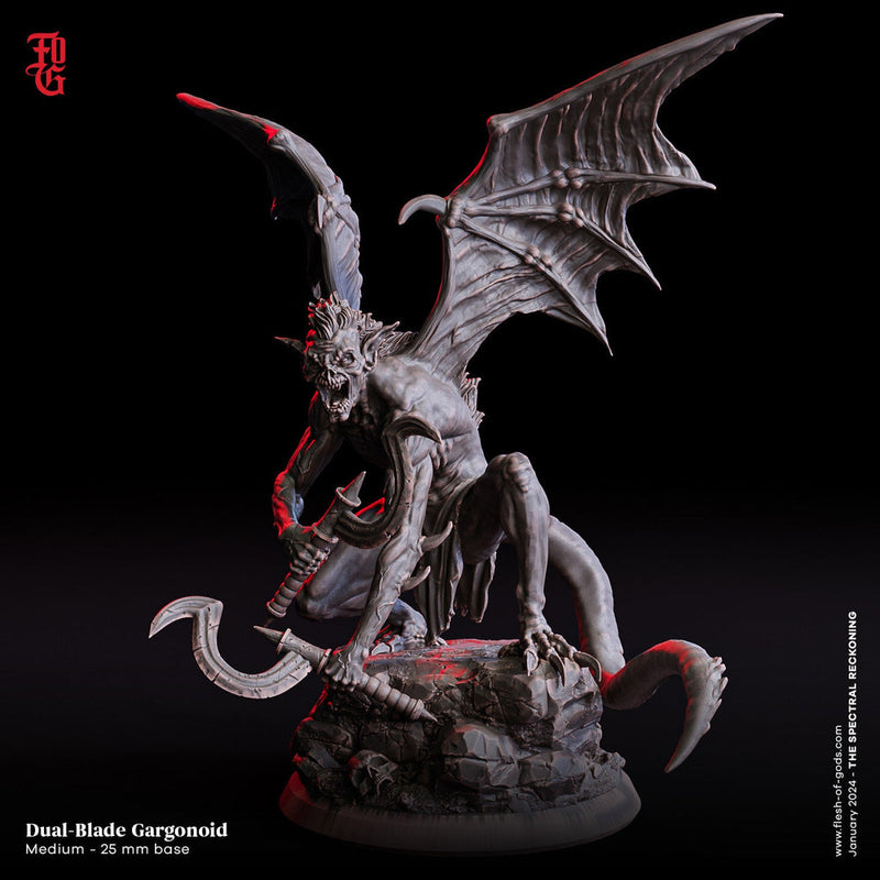 Gargoyle, Feral Vampire Spawn Flying | 28mm, 32mm, 54mm,75mm,100mm Scale Resin Miniature Dungeons and Dragons D&D Pathfinder |Flesh of Gods - Only-Games