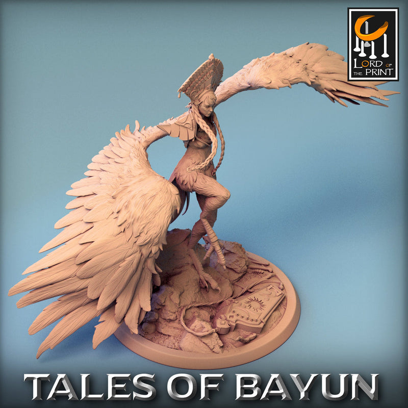 Harpy Winged Monstrosity | 28mm,32mm,54mm,75mm,100mm Scale Resin Mini | Dungeons and Dragons D&D 5e Pathfinder | Lord of the Print - Only-Games