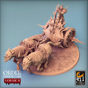 Oathbreaker Paladin (Helm) on Dual horse Chariot, Fighter Unpainted Miniature | 28mm, 32mm,54mm Scales |Dungeons and Dragons Pathfinder - Only-Games