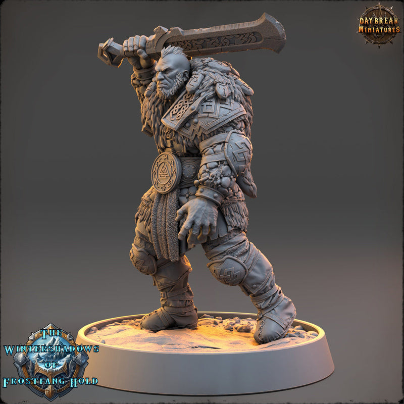 Viking Human Ranger Barbarian Fighter PC NPC | 28mm, 32mm,54mm, 75mm, 100mm Scales | Dungeons and Dragons | Pathfinder | Daybreak Miniatures - Only-Games