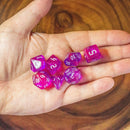 Fog Pink Violet Glitter Dice
