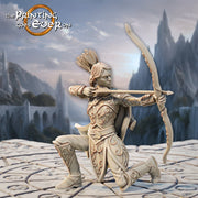 Female Elf Ranger Sharpshooter Fighter w/ Bow |  Unpainted Miniature | 28mm,32mm,54mm,75mm,100mm Scales | Pathfinder Figure | DnD | Figurine - Only-Games