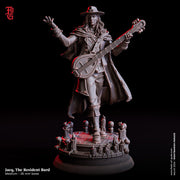 Human Bard Rogue PC NPC| Unpainted Resin miniature |28mm,32mm,54mm,75mm,100mm Scale| Figurine mini -D&D 5e | Flesh of Gods - Only-Games