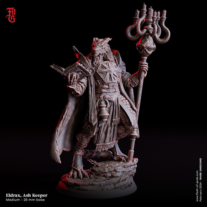 Dragonborn Wizard, Sorcerer, Warlock | 28mm,32mm,54mm,75mm,100mm Scale Resin Miniature | Dungeons and Dragons 5e Pathfinder | Flesh of Gods - Only-Games