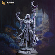 Dark Elf Female Cleric of Eilistraee, Wizard Miniature | 28mm, 32mm,54mm,75mm, 100mm Scales | Dungeons and Dragons Pathfinder | DM Stash - Only-Games