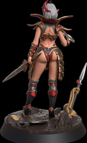 Female Elf Echo Knight Fighter Bladesinger, Rogue Topless NSFW PC NPC Unpainted mini 28mm, 32mm,54mm,75mm,100mm Scale |Dungeons & Dragons 5e - Only-Games
