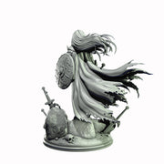 Female Human Paladin , PC NPC Miniature | NSFW Topless & Nude versions | 28mm, 32mm,54mm, 75mm, 100mm Scales |DnD 5e - Only-Games
