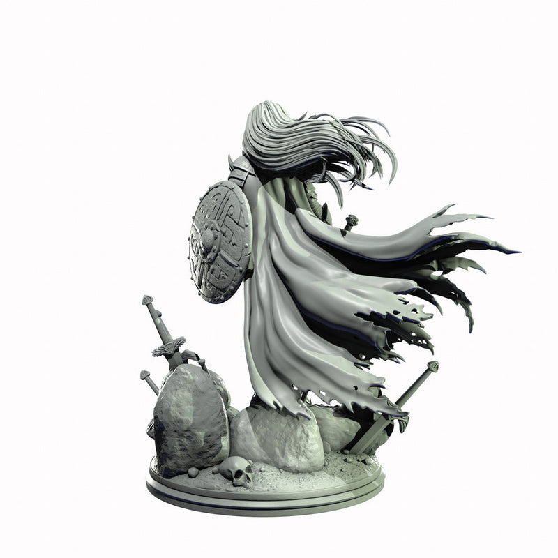 Female Human Paladin , PC NPC Miniature | NSFW Topless & Nude versions | 28mm, 32mm,54mm, 75mm, 100mm Scales |DnD 5e - Only-Games