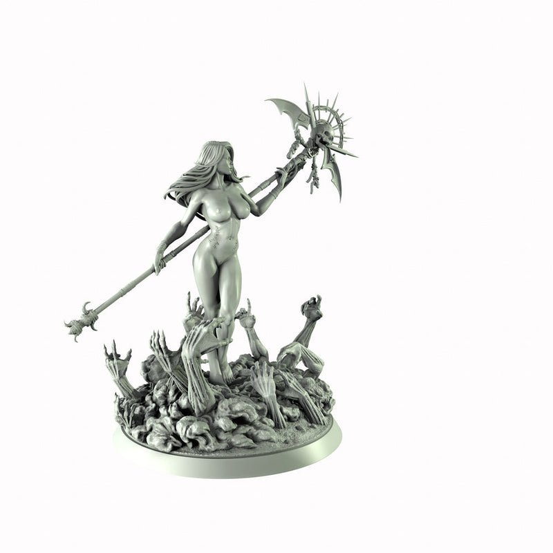 Necromancer, Wizard, Warlock, Sorcerer , PC NPC Miniature | NSFW Topless & Nude versions | 28mm, 32mm,54mm, 75mm, 100mm Scales | DnD 5e - Only-Games