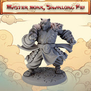 TigerFolk Monk Way of the open Hand, Leonin, Tabaxi  | 28mm, 32mm, 54mm, 75mm Scales,100mm Tall | Dungeons and Dragons D&D 5e | Pathfinder - Only-Games