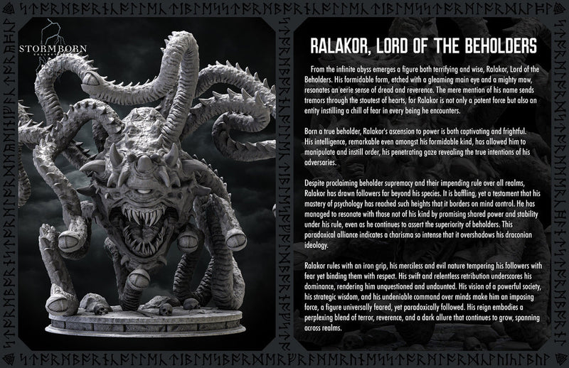 Lord of Beholders, Eye Tyrant, Sphere of many Eyes, D&D 5e Resin Miniature | 28mm, 32mm Scales | Pathfinder | DnD | Stormborn Collectibles - Only-Games