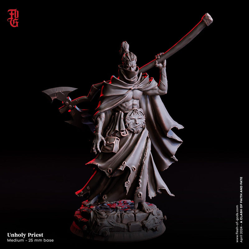 Human Cleric, Hexblade Polearm Master Witch Hunter| Monster Slayer Ranger,| 28mm,32mm,54mm,75mm, 100mm Scales | Figurine mini - D&D 5e - Only-Games